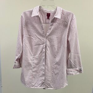 212 Collection Pink and White Striped Shirt